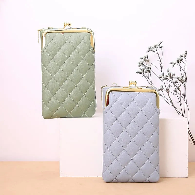 Luxury Women Small Crossbody Leather Clutch Pouch