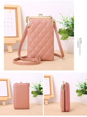 Luxury Women Small Crossbody Leather Clutch Pouch