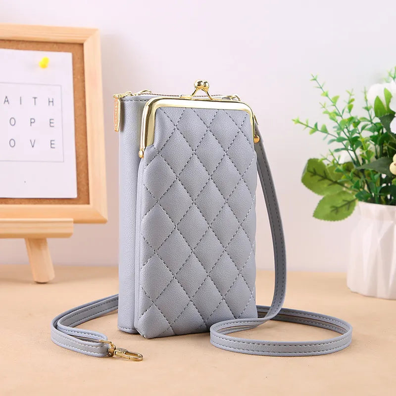 Luxury Women Small Crossbody Leather Clutch Pouch