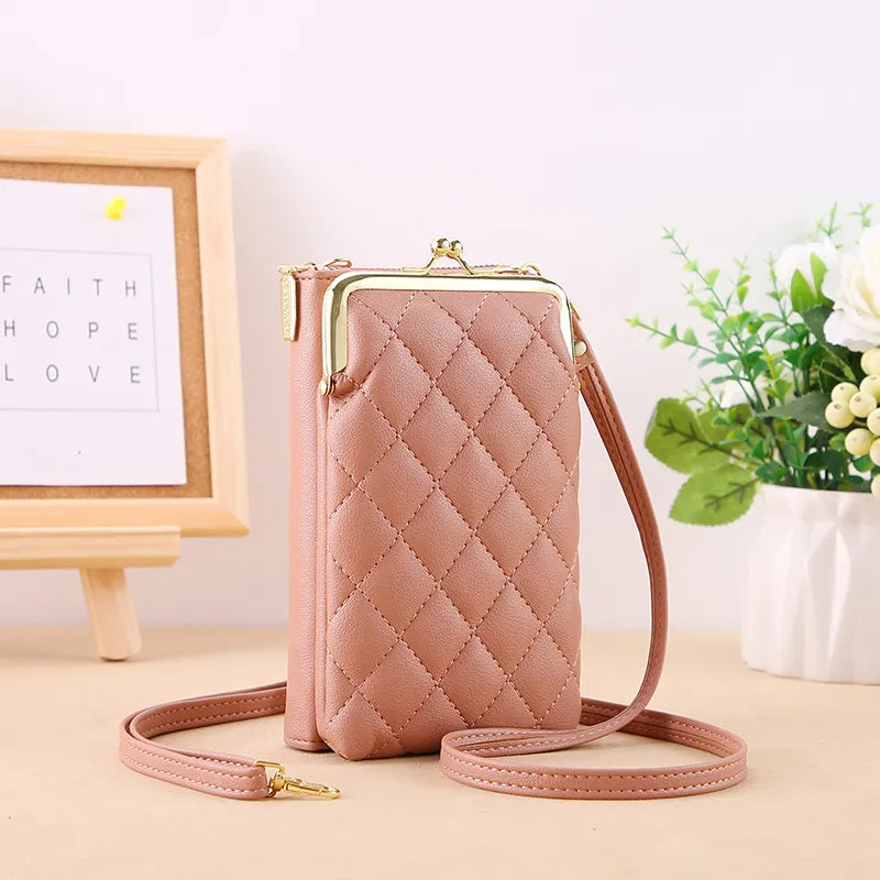 Luxury Women Small Crossbody Leather Clutch Pouch