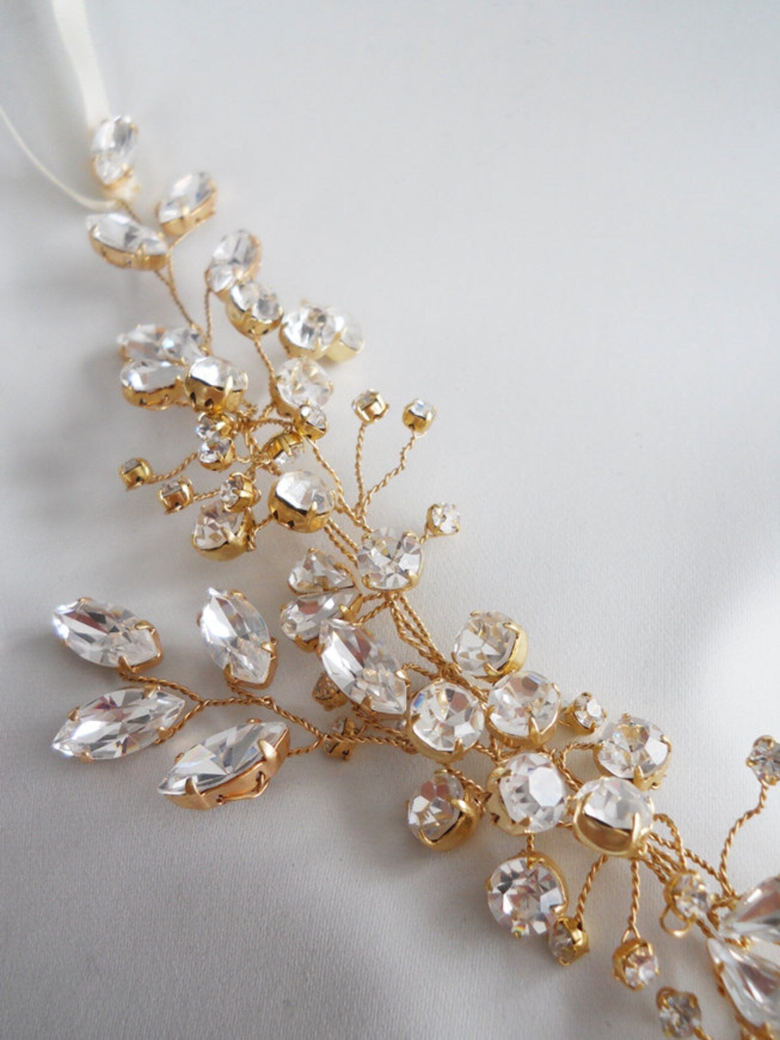 Gold & Silver Crystal Hair Vine