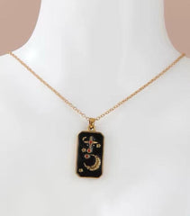 Moon & Stars Black Pendant (Locket)